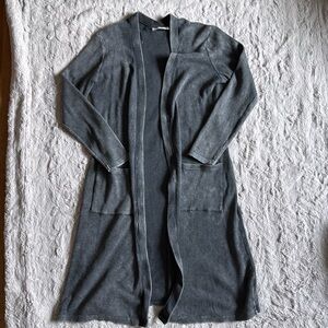 Waffle Knit Long Cardigan